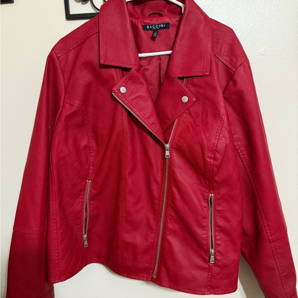 Baccini woman’s plus size leather jacket 3xl